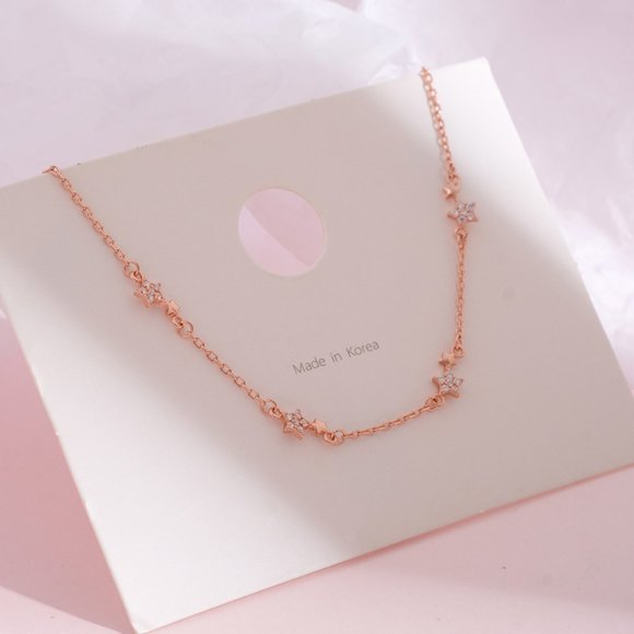 NEW Silver Dainty Pave Zircon Link Chain Bracelet - Picture 3 of 8